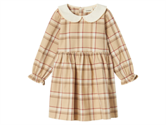 Lil Atelier warm sand checkered dress